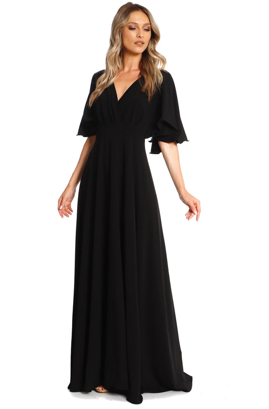 Rochie maxi clos neagra Florence