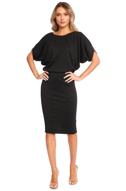 Rochie neagra midi Paris