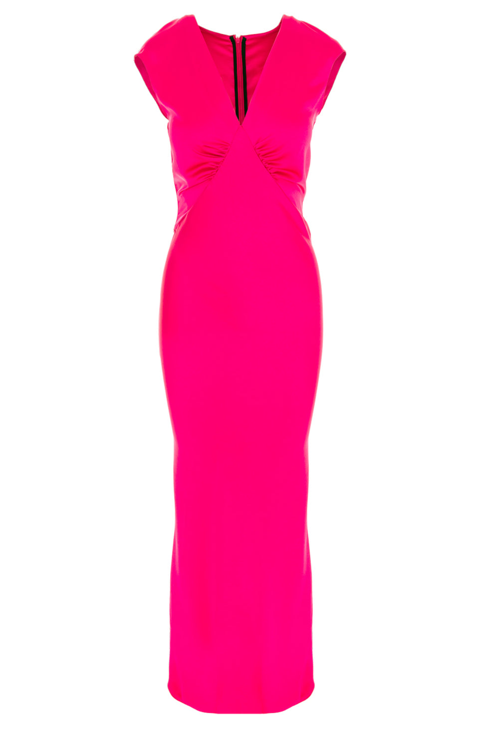 Rochie maxi din satin fuchsia Cali