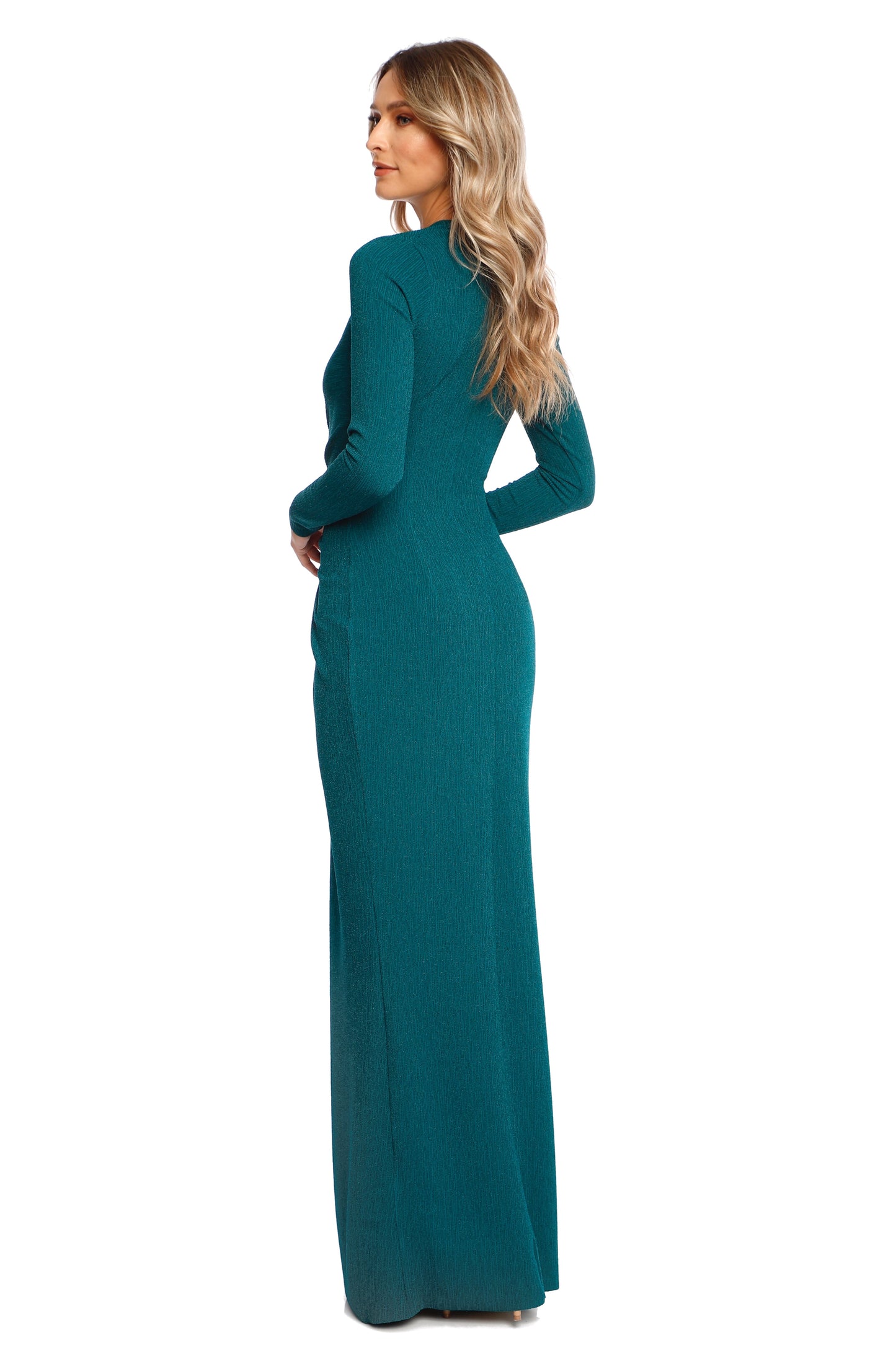 Rochie verde maxi din jerseu Mallorca